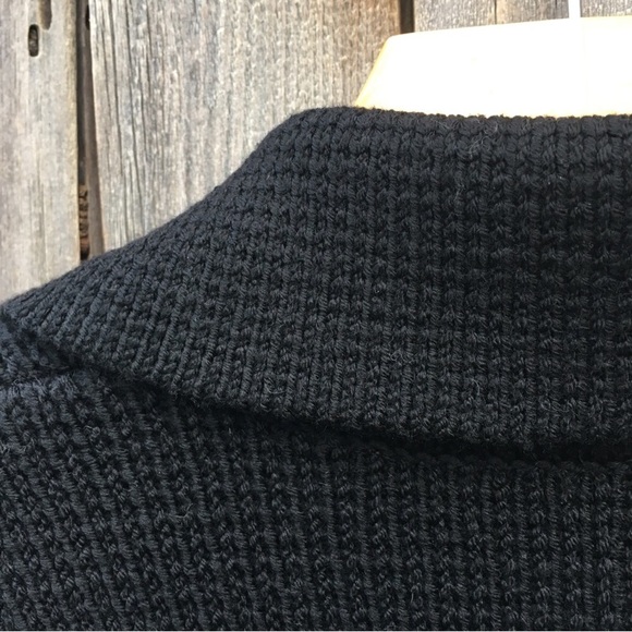 TSE Chunky Knit Cardigan Merino Wool Black XL - Picture 9 of 14